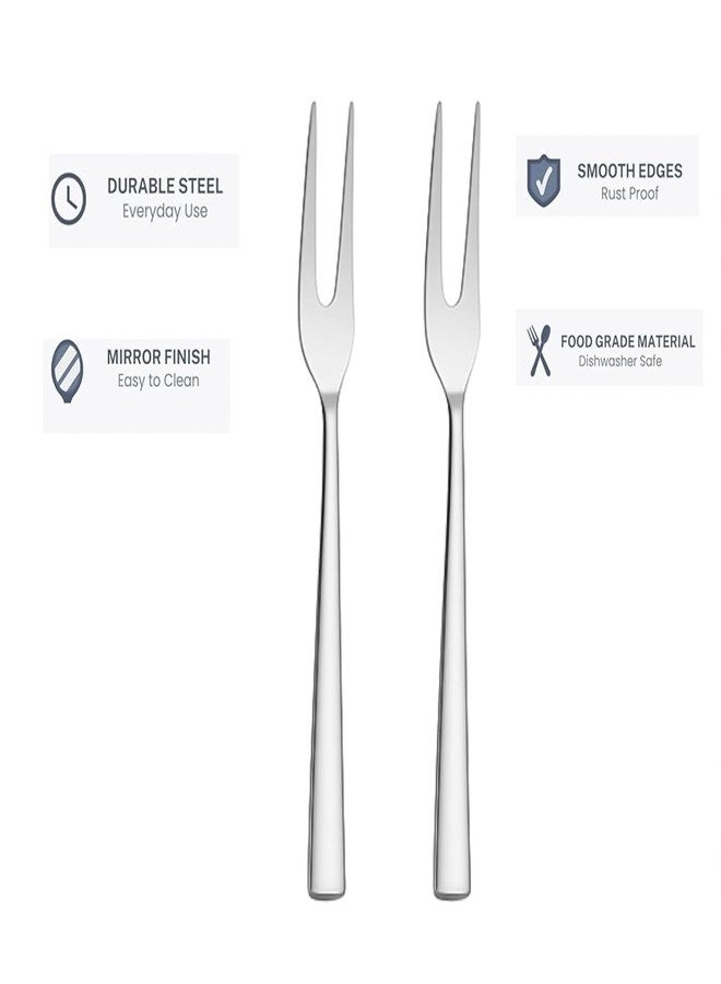 VishList 12 Pieces Stainless Steel Fruit Forks for Home & Kitchen, Fruit Picks, Kids, Snacks, Fruits and Dessert, Small Fruit Fork (Pack of 12, Silver) - Image 2